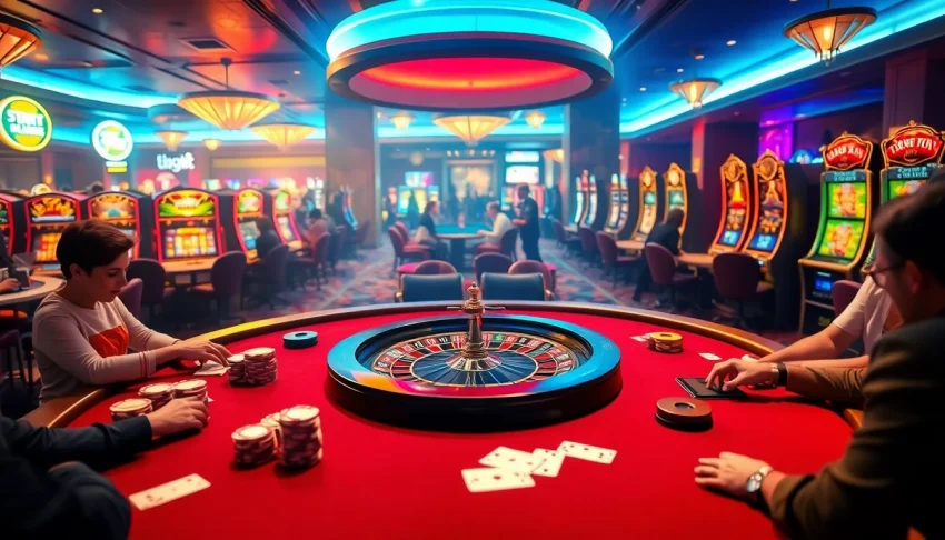 Experience excitement at 79king.com with vibrant casino tables and players engaged in thrilling poker matches.