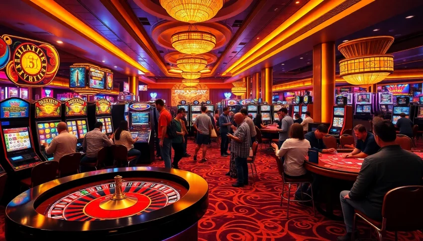 Exciting gameplay at MM88 Vegas casino with roulette and poker tables.