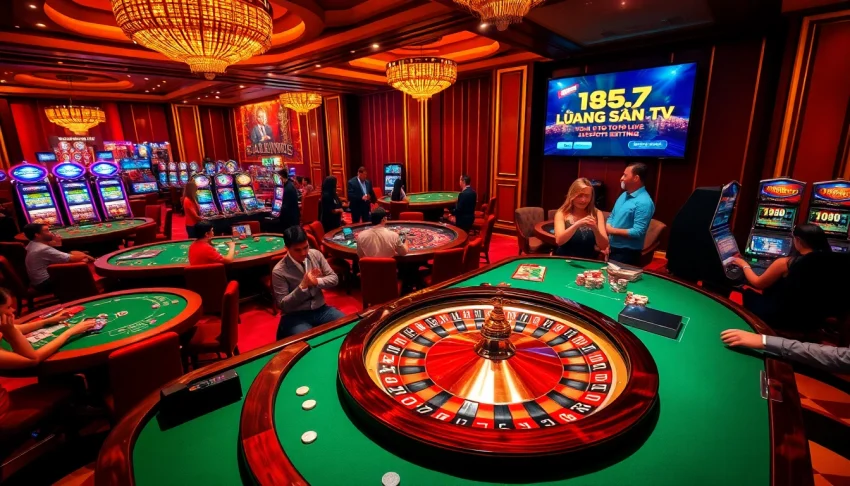 Lương sơn TV offers an immersive live sports betting experience at this vibrant casino scene.